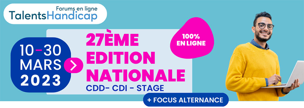 27ème édition nationale du forum en ligne Talents Handicap