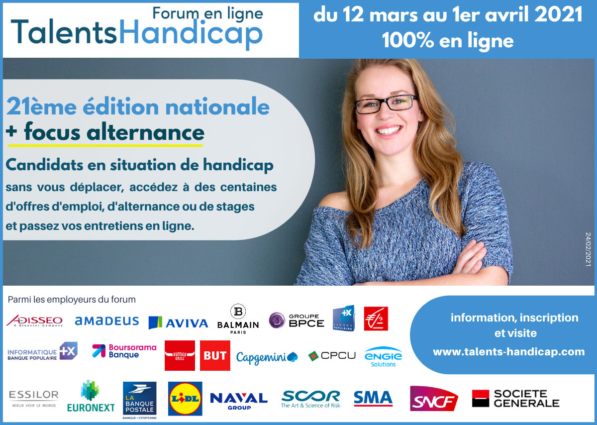 21ème forum en ligne Talents Handicap