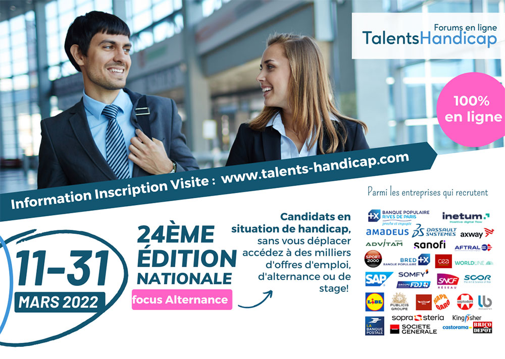 24ème édition nationale des forums en ligne Talents Handicap